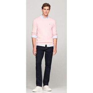 Tommy Hilfiger Men's Essential Crewneck Sweater - Pink Shade Heather Size XL